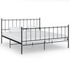 vidaXL Sengeramme svart metall 160x200 cm