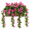 vidaXL Kunstige blomster Purpur r&oslash;d 55 x 20 x 55 cm PE og st&aring;l
