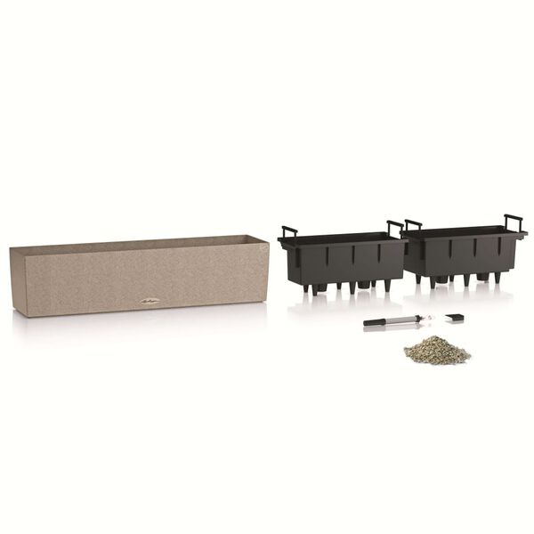 LECHUZA Plantekasse BALCONERA Stone 80 ALL-IN-ONE beige