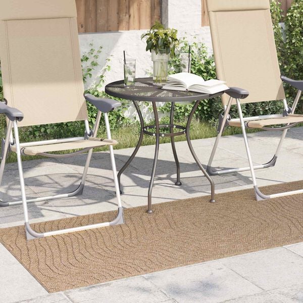 vidaXL Omr&aring;detepper Moir&eacute; Rektangul&aelig;r Naturlig 150 x 80 cm