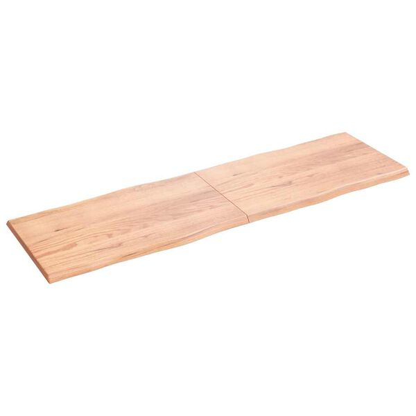 vidaXL Bordplate lysebrun 200x60x(2-4)cm behandlet heltre naturlig