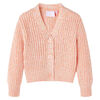 Cardigan for barn strikket blandet rosa 104