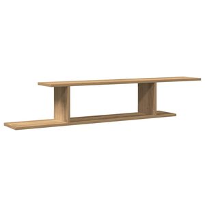 vidaXL Veggmontert TV-hylle artisan eik 125x18x23 cm konstruert tre