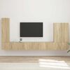 vidaXL TV vegghyllesett Veggmontert 6 pcs Sonoma eik