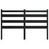 vidaXL Sengegavl svart 126x4x100 cm heltre furu