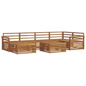 vidaXL Utend&oslash;rs sofa-sett 7 pcs Naturlig Solid akasietre