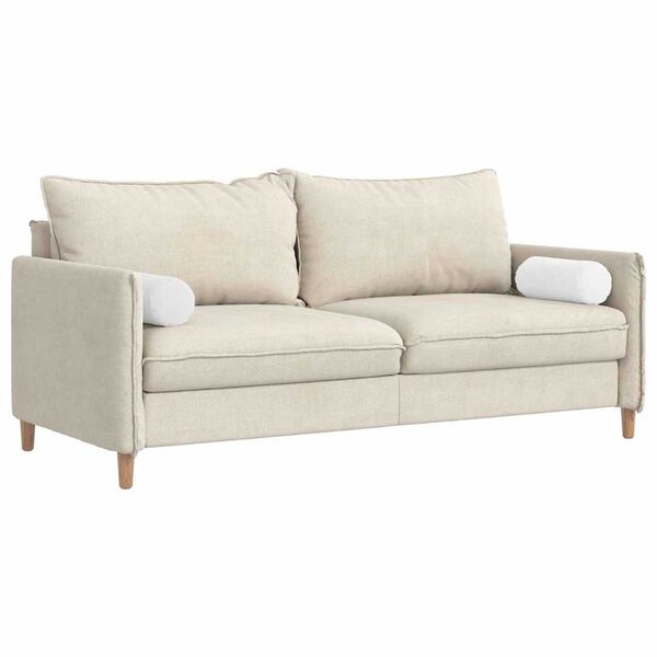 vidaXL Bolster puter 2 pcs Hvit &Oslash; 15 x 40 cm stoff