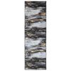 vidaXL Teppe Runner LESAKA Svart og Gull 80 x 450 cm Diamant fl&oslash;yel