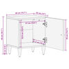 vidaXL Nattbord 2 stk 40x33x46 cm heltre mango