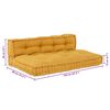 vidaXL Palle sofa pute Gul stoff