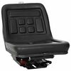 vidaXL Traktor sete med oppheng Svart 39,5 x 52 x 43 cm St&aring;l og PVC