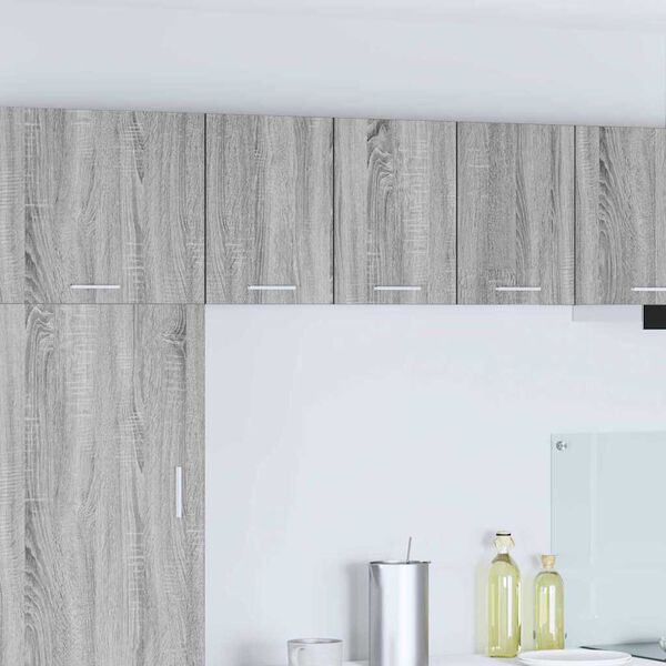 vidaXL Hengende skap med d&oslash;r 2 pcs Gr&aring; Sonoma og hvit 30 x 31 x 40 cm