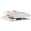 vidaXL Sengeramme uten madrass hvit 150x200 cm heltre furu