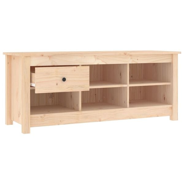 vidaXL Skoskap 110x38x45,5 cm heltre furu