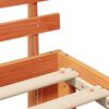 vidaXL Sengestamme med hodegjerde Vokset Brun 100 x 200 cm Massiv furu
