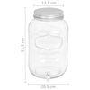 vidaXL Drikkedispensere 2 stk 8050 ml glass