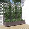 vidaXL Hagepotte med espalier brun 120x40x121,5 cm PP