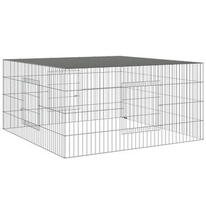 vidaXL Kaninbur 110x110x55 cm galvanisert jern