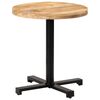 vidaXL Bistrobord rundt &Oslash;70x75 cm grovt mangotre