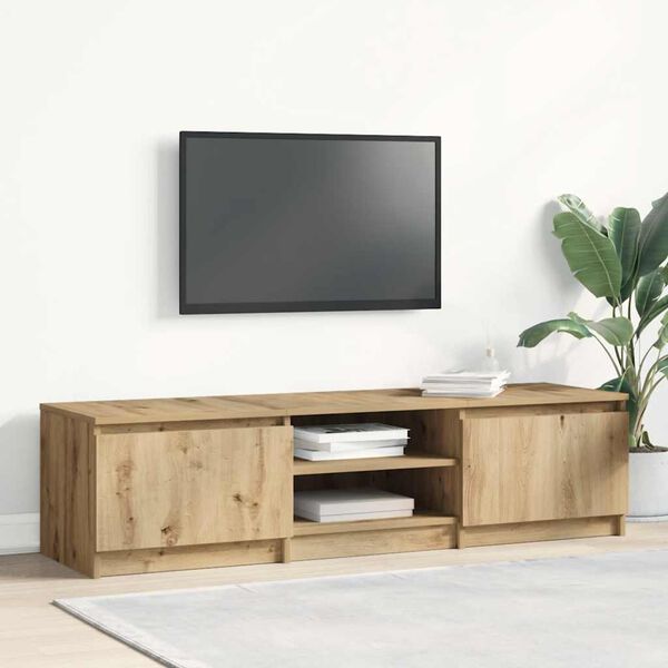 vidaXL TV-benk artisan eik 140x40x36 cm konstruert tre
