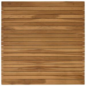 vidaXL Bordplate 80 x 80 x 3,5 cm Torget Massivt Teaktre Naturlig