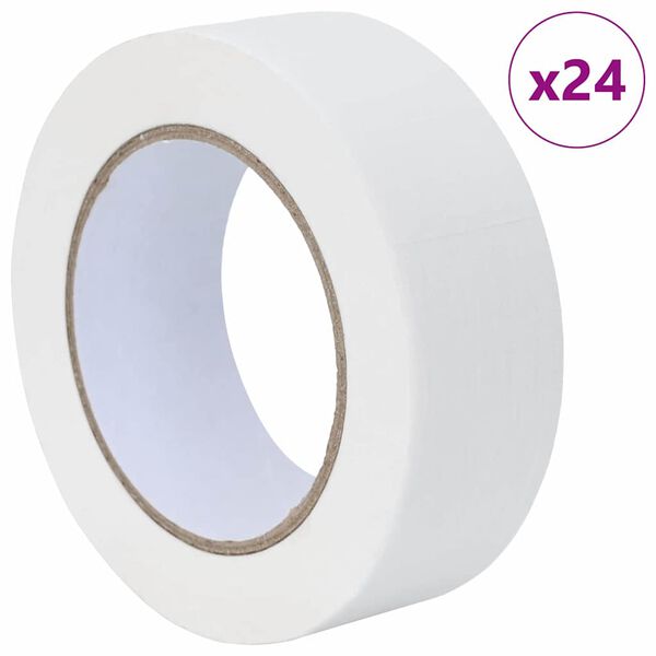 vidaXL Maler Maskeringstape 24 pcs Hvit 38mm x 50m Papir