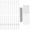 vidaXL Gjerde med stolpe s&oslash;lv 1,2 x 10 m St&aring;l