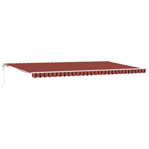 vidaXL Uttrekkbar markise oransje og brun 600 &times; 300 cm