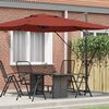 vidaXL Roma parasol Rød 286 x 285 x 265 cm Polyester og aluminium