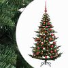 vidaXL Kunstig juletre med julekuler 120 cm 150 LED-lys Varmhvit