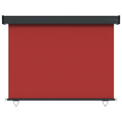 vidaXL Sidemarkise for balkong 122x250 cm rød