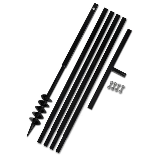 Jordbor med H&aring;ndtak 80 mm med Forlengelsesr&oslash;r 5 m St&aring;l