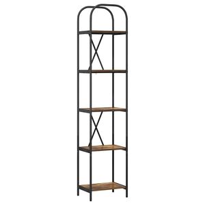 vidaXL Bokhylle 5 niv&aring;er 40 x 30 x 183 cm Konstruert tre R&oslash;kt eik