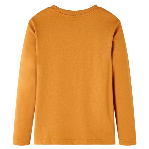 T-skjorte for barn med lange ermer m&oslash;rkeoker 116