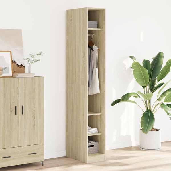 vidaXL Garderobe sonoma eik 30x50x200 cm konstruert tre