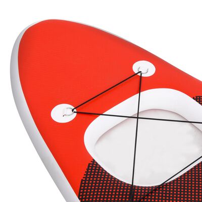 vidaXL Oppblåsbart padlebrettsett rød 360x81x10 cm