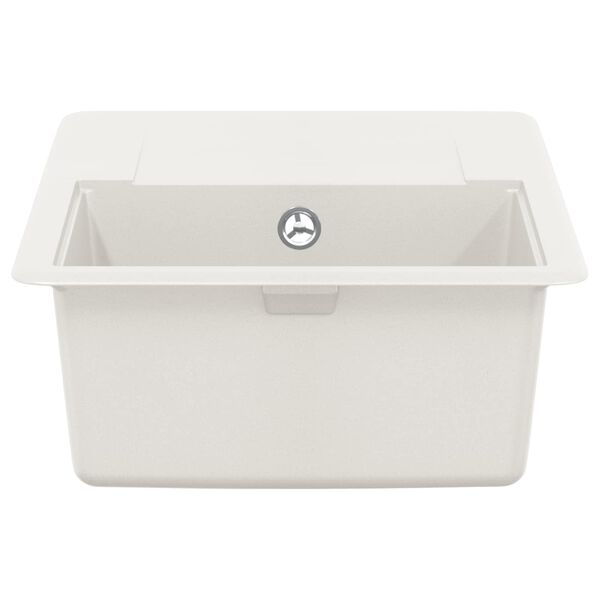 vidaXL Vask Hvit 670 x 460 mm 80% kvarts og 20% harpiks