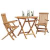 vidaXL Hage Spisegruppe 3 pcs Brun Heltre teak