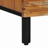 vidaXL Serviesskap med d&oslash;r Naturlig 80 x 33,5 x 75 cm Solid akasietre