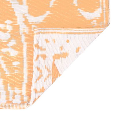 vidaXL Uteteppe oransje og hvit 80x150 cm PP
