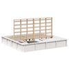 vidaXL Sengestamme Hvit 200 x 200 cm Massiv furu