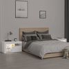 vidaXL Nattbord 2 stk med LED hvit 70x36,5x40 cm