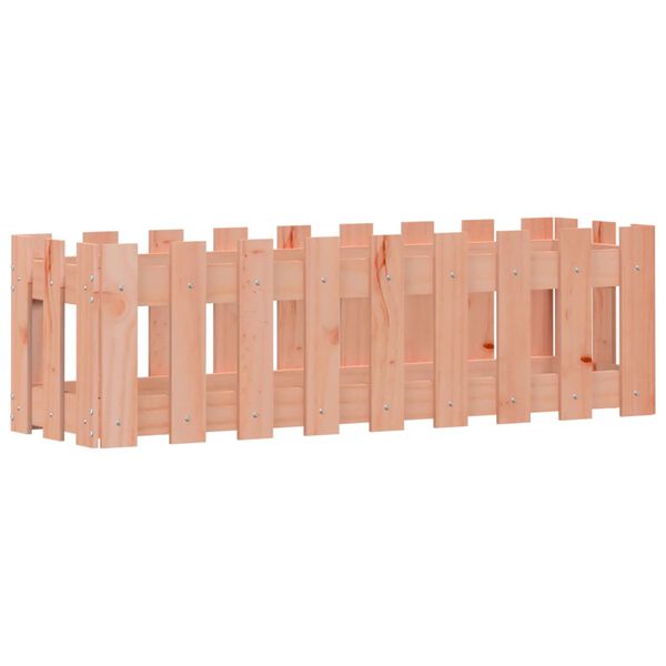 vidaXL H&oslash;ybed med gjerdedesign 100x30x30 cm heltre douglasgran