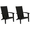 vidaXL Adirondack hagestoler 2 stk svart polypropylen