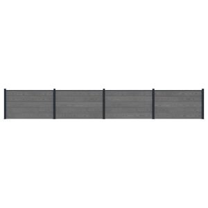 vidaXL Gjerdeplate 4 pcs WPC og Aluminium Gr&aring;