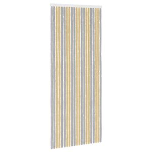 vidaXL Insektgardin Chenille Gr&aring; og Beige 90 x 220 cm 100% PP