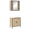 vidaXL Baderomsinnredningssett 2 stk. Brun 60 x 30 x 60 cm
