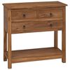 vidaXL Serviesskap Naturlig 79 x 35 x 80 cm Massivt Teaktre