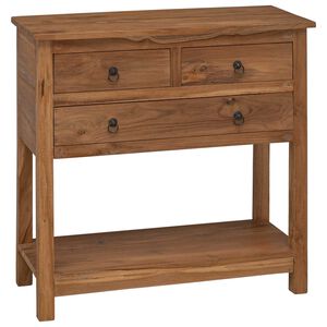 vidaXL Serviesskap Naturlig 79 x 35 x 80 cm Massivt Teaktre
