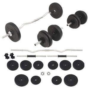 vidaXL Vektstang- og manualsett 30 kg